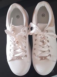 sneakers bianche platform donna