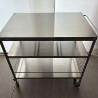 Carrrello inox 3 ripiani
