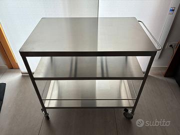 Carrrello inox 3 ripiani