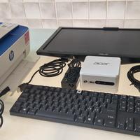 PC Acer  ( Mini Pc )- Video - Tastiera - Stampante