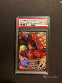 One piece - monkey d luffy signed eng psa 10