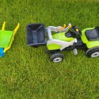 SMOBY TRATTORE ESCAVATORE A PEDALI