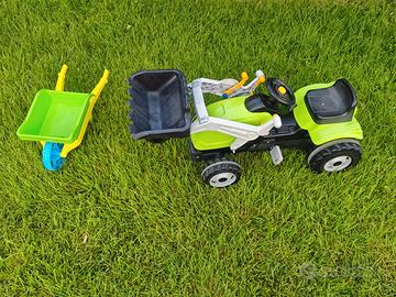 SMOBY TRATTORE ESCAVATORE A PEDALI