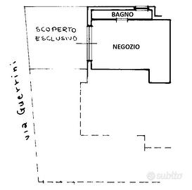 Piccolo negozio con area esterna privata
