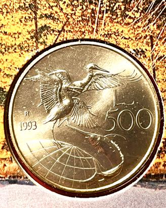 Moneta 500 Lire 1993 Flora e Fauna Argento FDC