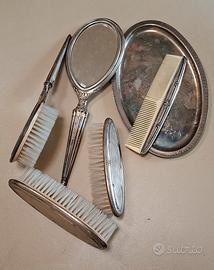 Argento 800 vintage, set articoli toilette