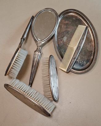Argento 800 vintage, set articoli toilette