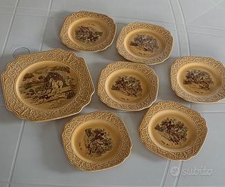 Set piatti dessert ceramica Staffordshire