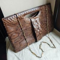 Borsa vintage in pelle di pitone anno 1970 - Vinta