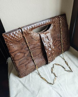 Borsa vintage in pelle di pitone anno 1970 - Vinta