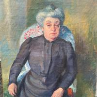 Olio si tela ritratto femminile 1927 circa