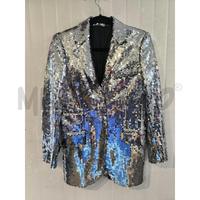 BLAZER DONNA MOSCHIO PAILETTES ARGENTO