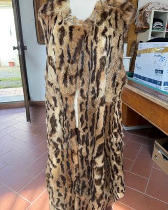 Gilet Lungo in Pelliccia Vintage Maculata – Gilet