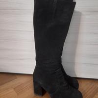 Stivali alti scamosciato neri 38