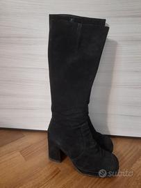 Stivali alti scamosciato neri 38