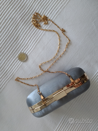Borsetta pochette cerimonia argento nuova