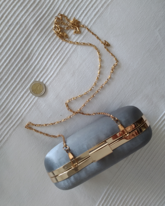 Borsetta pochette cerimonia argento nuova