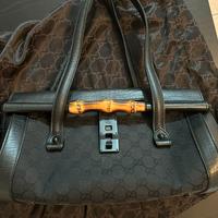 Borsa Gucci Bamboo Bullet nera