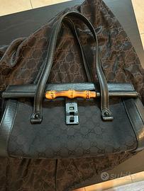 Borsa Gucci Bamboo Bullet nera