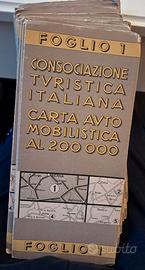 Vecchie cartine automobilistiche