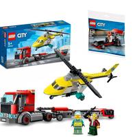 LEGO 60343 CITY ELICOTTERI DI SALVATAGGIO + 30358