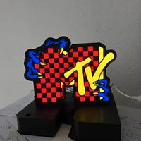 Lampada LED MTV stile retrò stampata in 3D