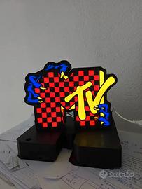 Lampada LED MTV stile retrò stampata in 3D