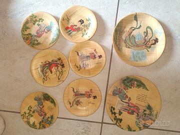 set vassoi e sottobicchieri cinesi