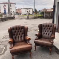 poltrone chester pelle vera (pox divano 2 posti)