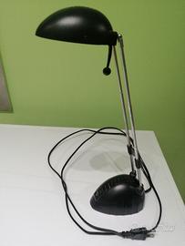 Lampada scrivania alogena lampadina nero moderno