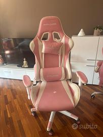 Sedia gaming rosa GTPLAYER, prezzo  trattabile