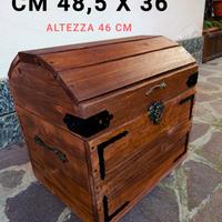 baule in legno massello forziere dei pirati
