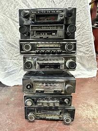 Lotto di 7 autoradio d'epoca varie marche