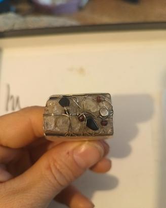 anello artigianale argento