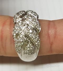 Anello treccia con orecchini abbinati