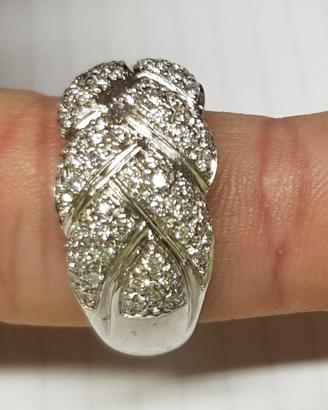 Anello treccia con orecchini abbinati