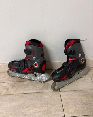 Pattini a rotelle Oxelo taglia 34-36 – nero/rosso