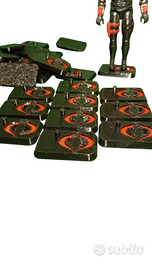 10 Basi Supporto Cobra G.I. Joe 10 cm Rosso/Nero