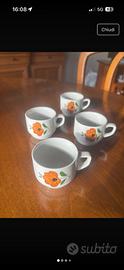 Set tazzine anni 70 vintage porcellana
