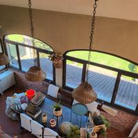 tre lampadario vimini