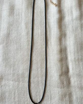 collana cordoncino tormalina nera portafortuna