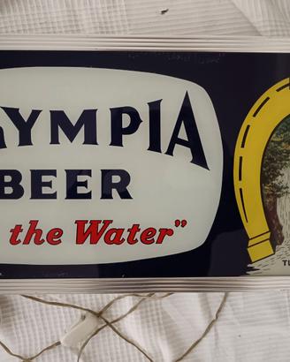Insegna luminosa vintage anni 50 Olympia Beer