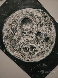 quadro moderno LUNA materico 3d fatto a mano su co