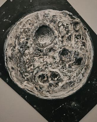 quadro moderno LUNA materico 3d fatto a mano su co