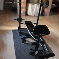 Palestra completa Domyos BM490 con pesi, manubri e