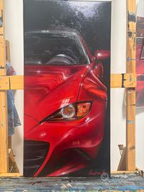 Quadro olio su tela mazda mx5 nd