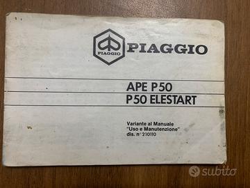 Libretto per Uso e manutenzione ape 50 piaggio