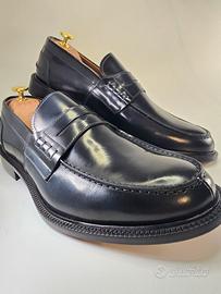 Mocassini uomo blu scuro artigianali – Vera pelle 