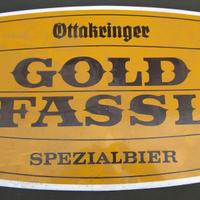 GOLD FASSL birra metallica smaltata vintage