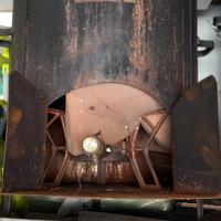 caldaia con bruciatore per conserve o mosto.